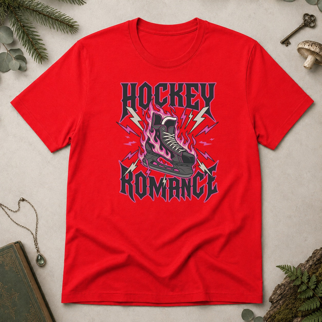 Hockey Romance T-Shirt - Red
