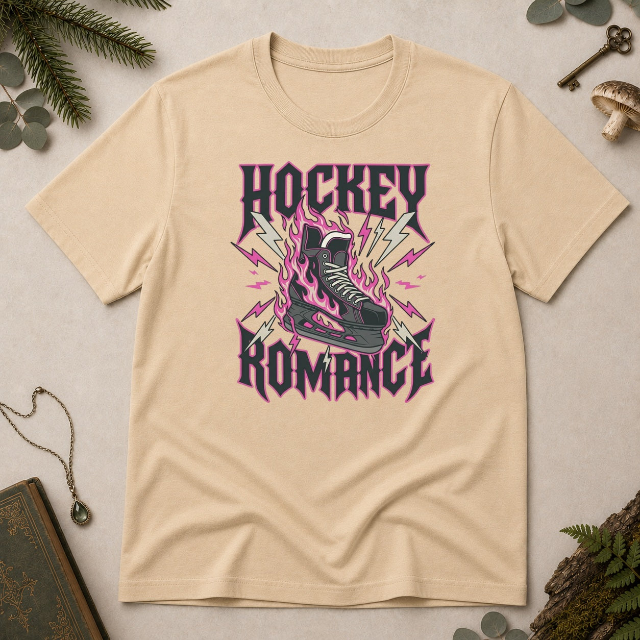 Hockey Romance T-Shirt - Sand