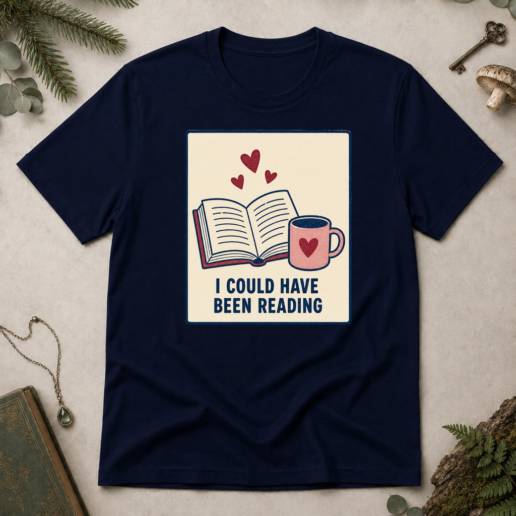 I Could Have Been Reading T-Shirt - Navy