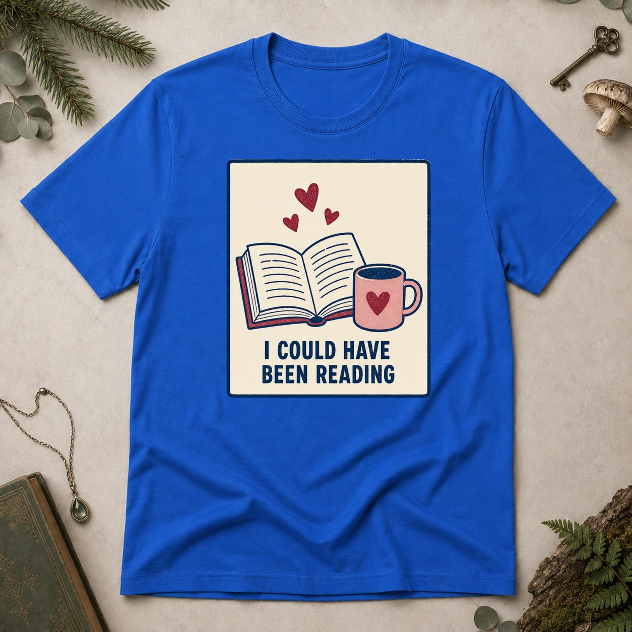 I Could Have Been Reading T-Shirt - Royal