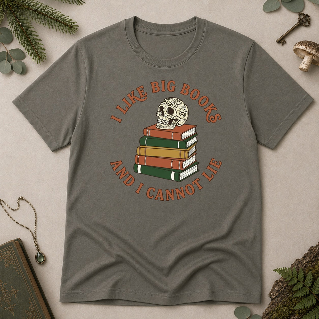I Like Big Books T-Shirt - Charcoal