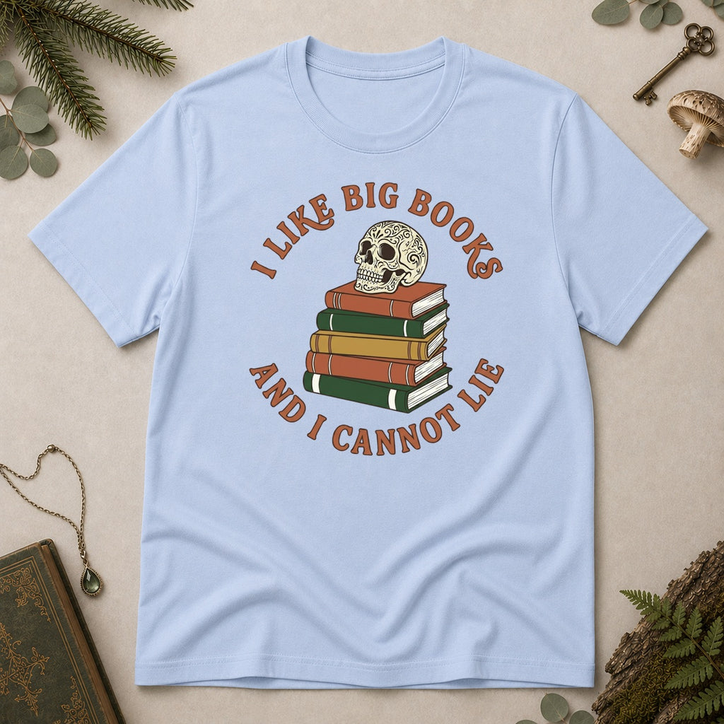 I Like Big Books T-Shirt - Light Blue