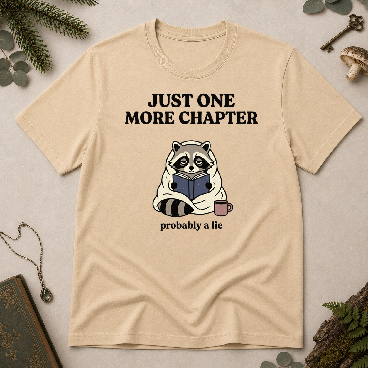 Just One More Chapter T-Shirt - Sand