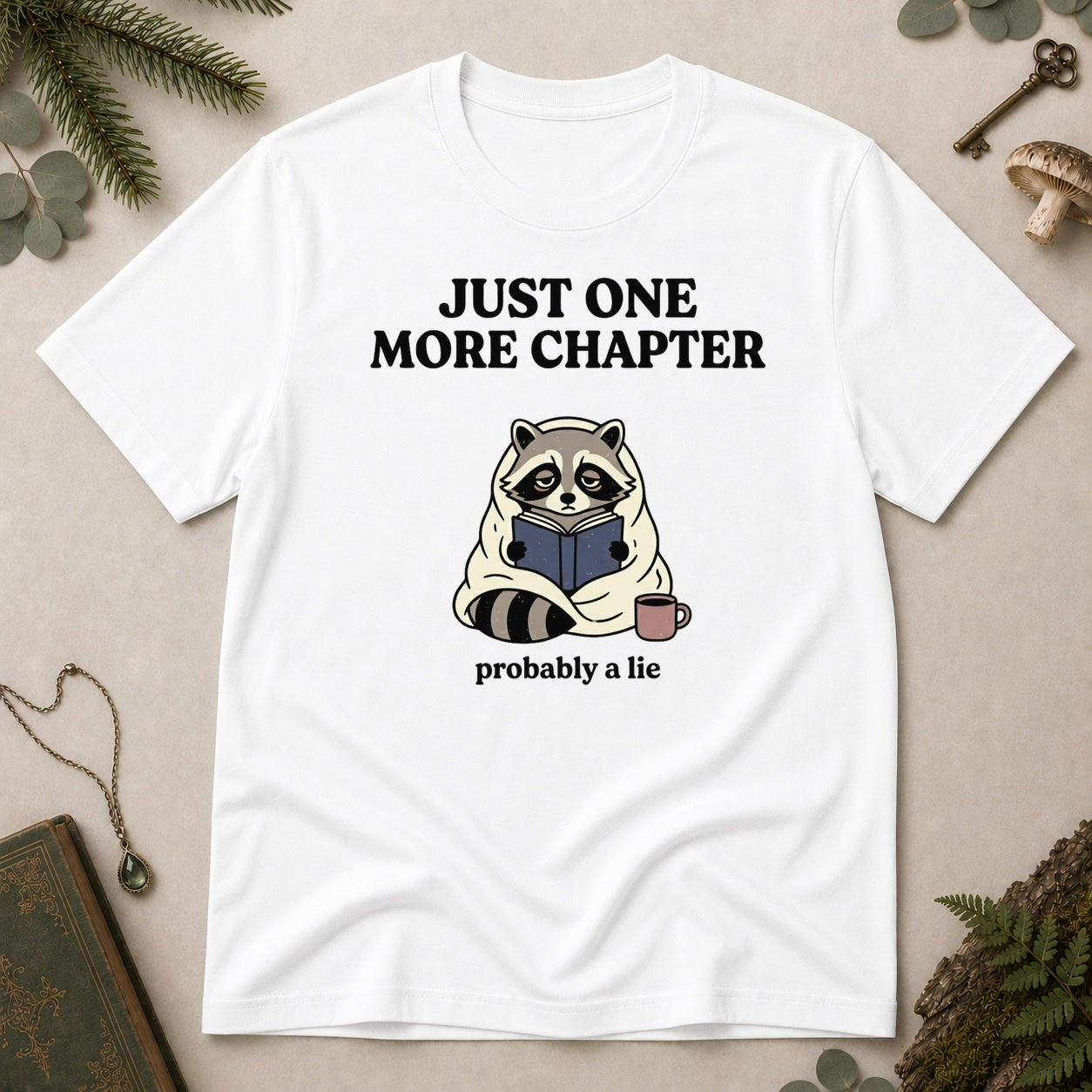 Just One More Chapter T-Shirt - White