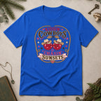 Kissin Cowboys and Chasin Sunsets T-Shirt - Royal