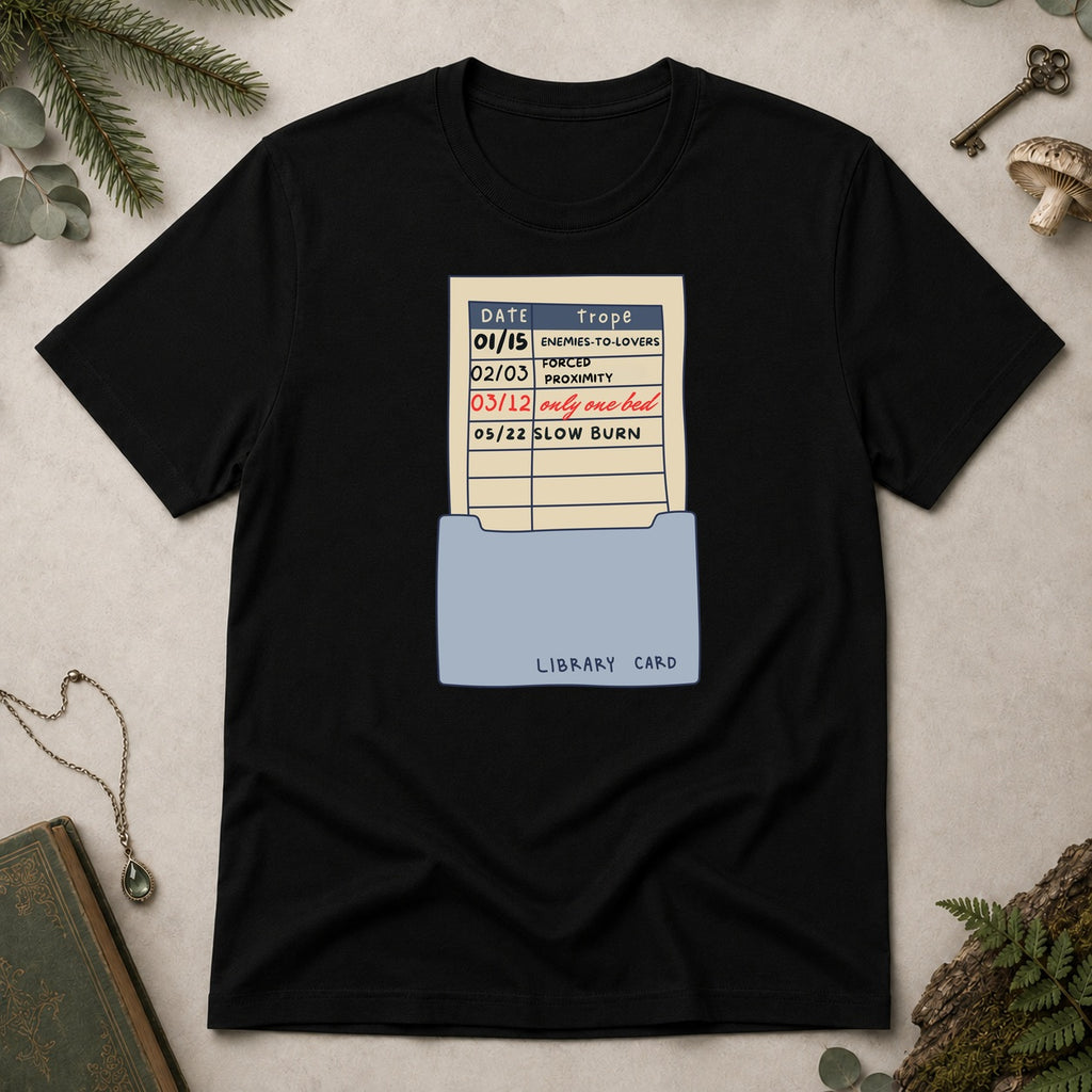 Library Card T-Shirt - Black