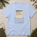 Library Card T-Shirt - Light Blue