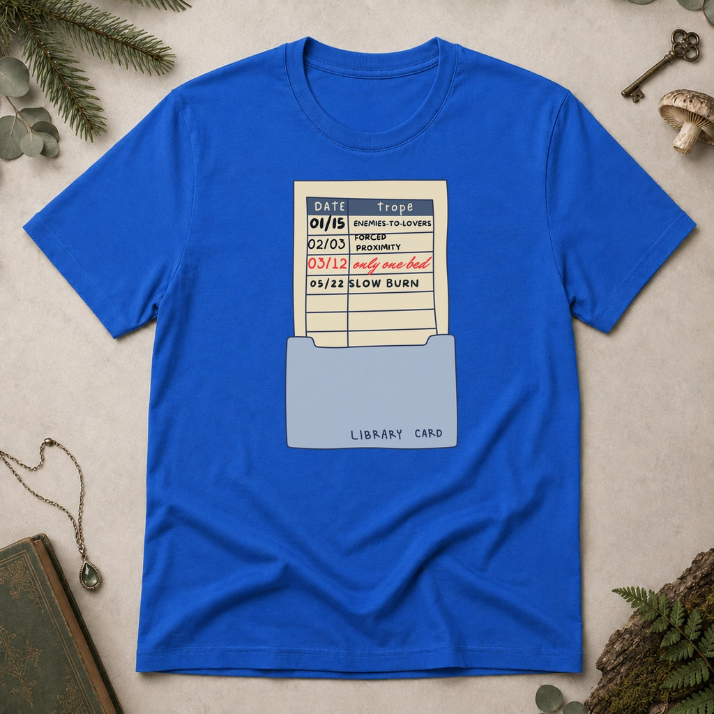 Library Card T-Shirt - Royal