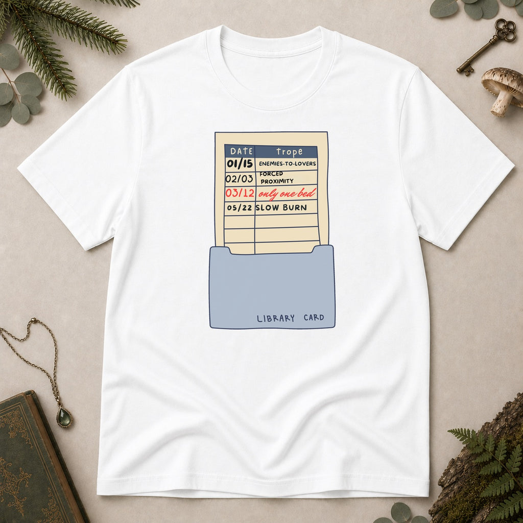 Library Card T-Shirt - White