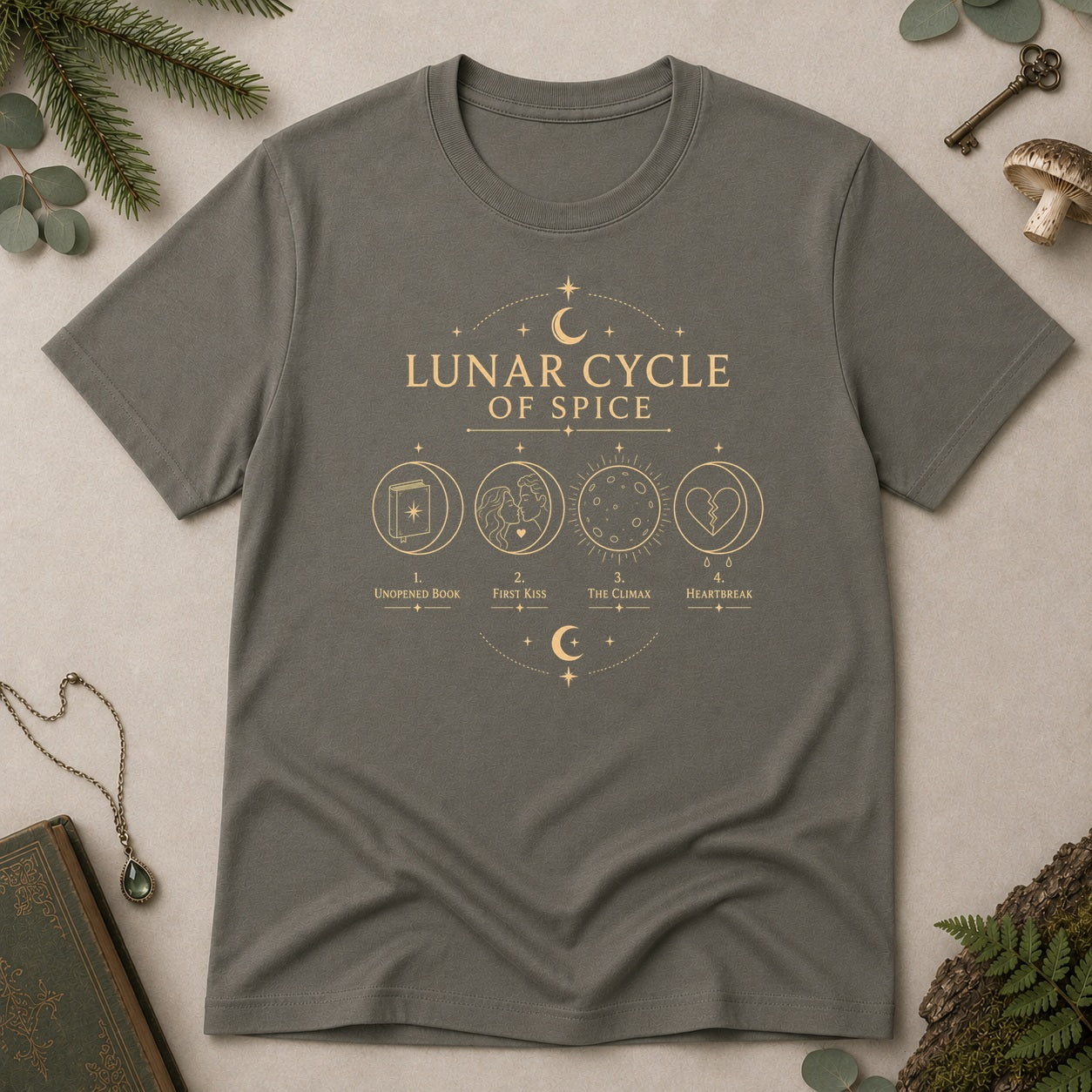 Lunar Cycle of Spice T-Shirt - Charcoal