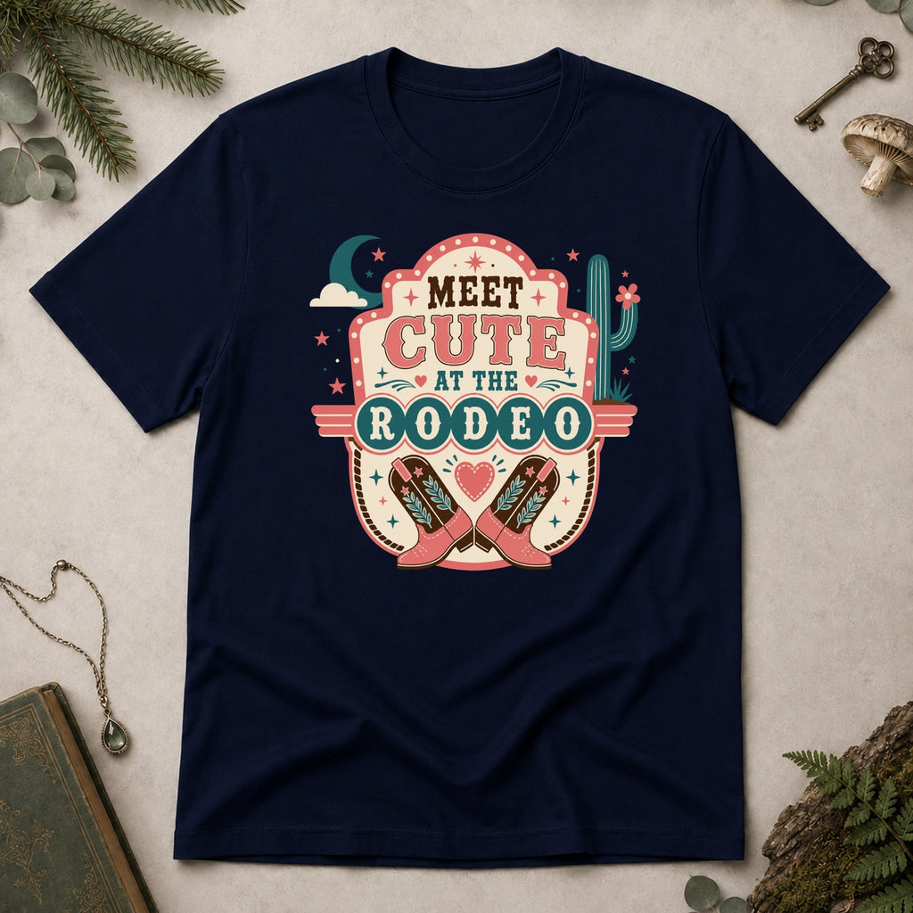 Meet Cute at the Rodeo T-Shirt - Navy