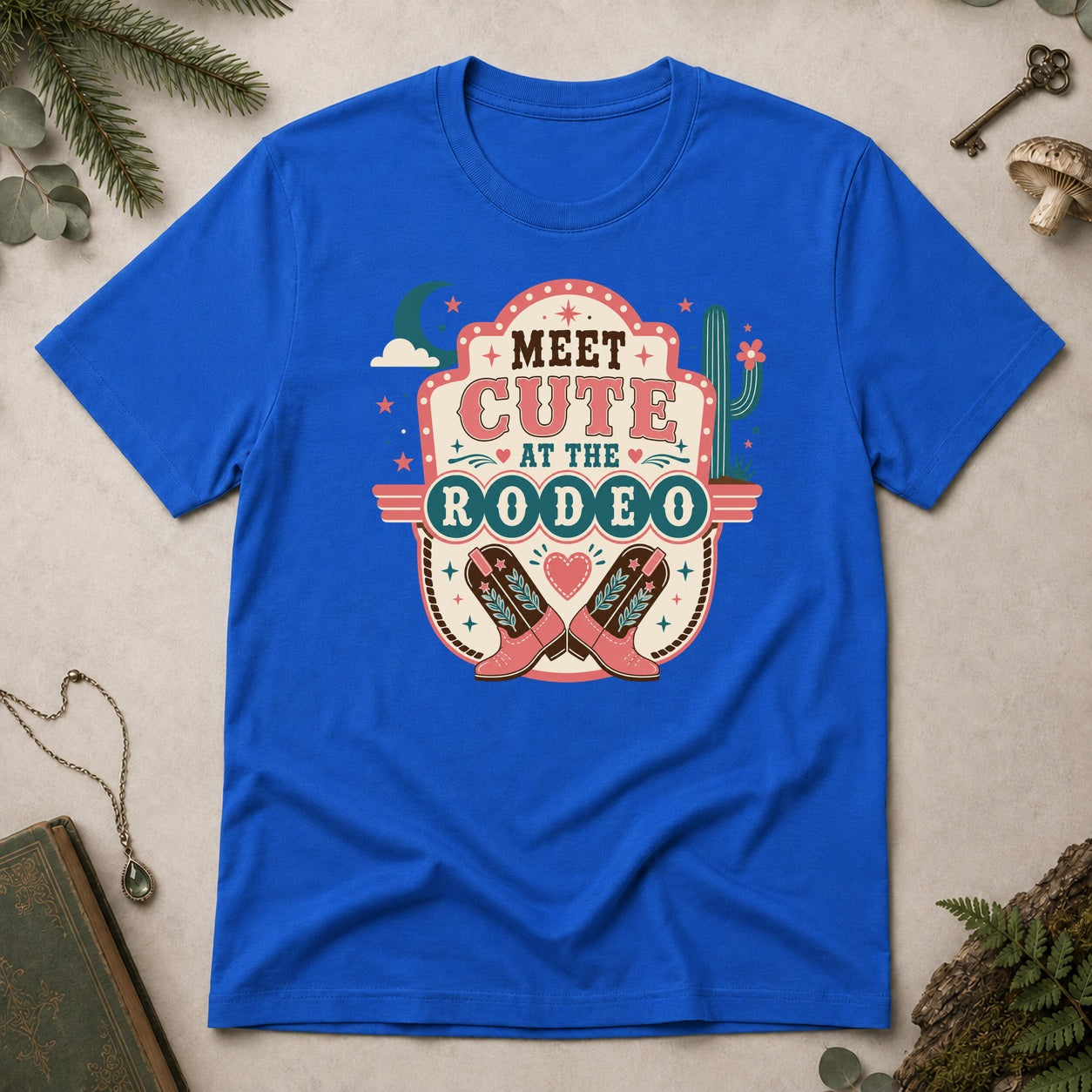 Meet Cute at the Rodeo T-Shirt - Royal
