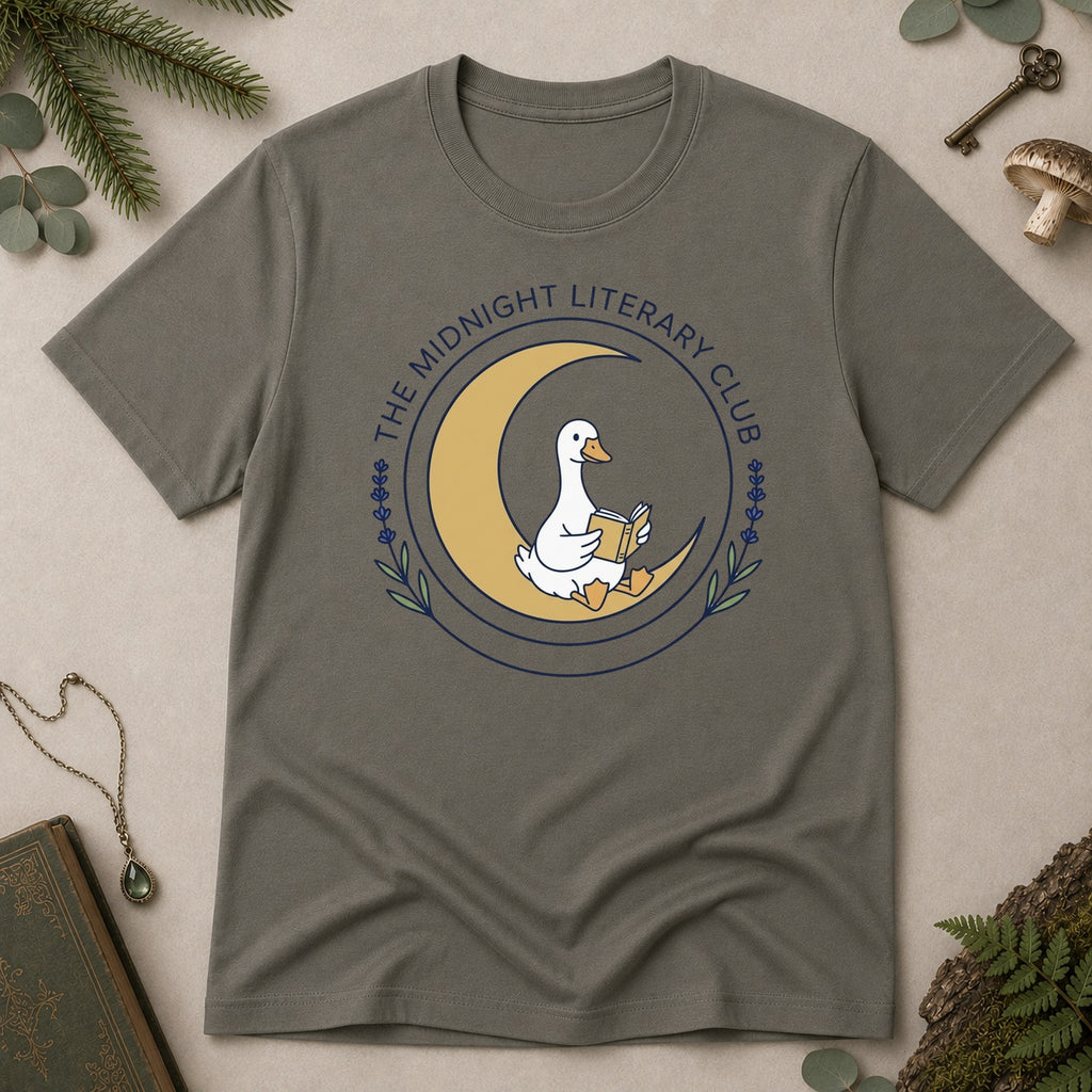Midnight Literary Club T-Shirt - Charcoal