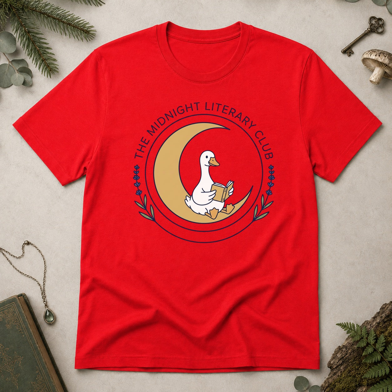Midnight Literary Club T-Shirt - Red