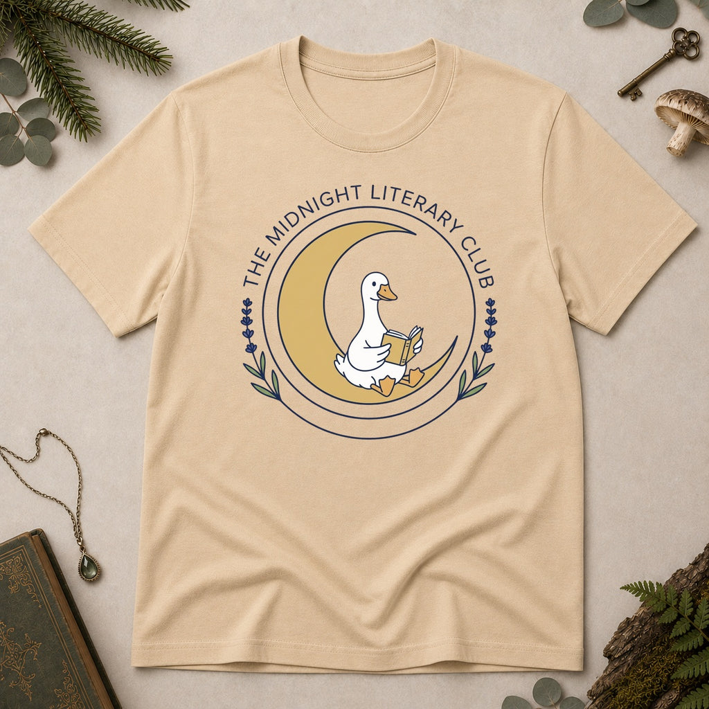 Midnight Literary Club T-Shirt - Sand