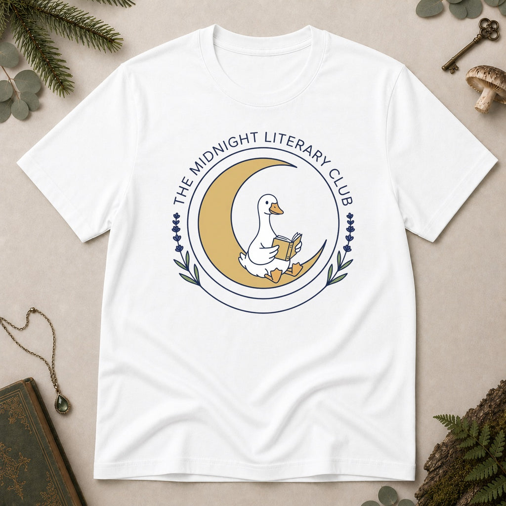 Midnight Literary Club T-Shirt - White