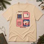Perfect Reading Weather T-Shirt - Sand