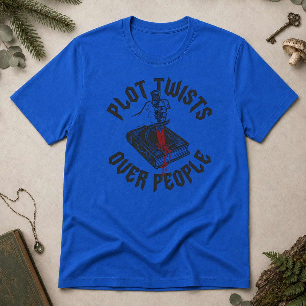 Plot Twists Over People T-Shirt - Royal