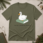 Quiet Reading Hours T-Shirt - Military Green