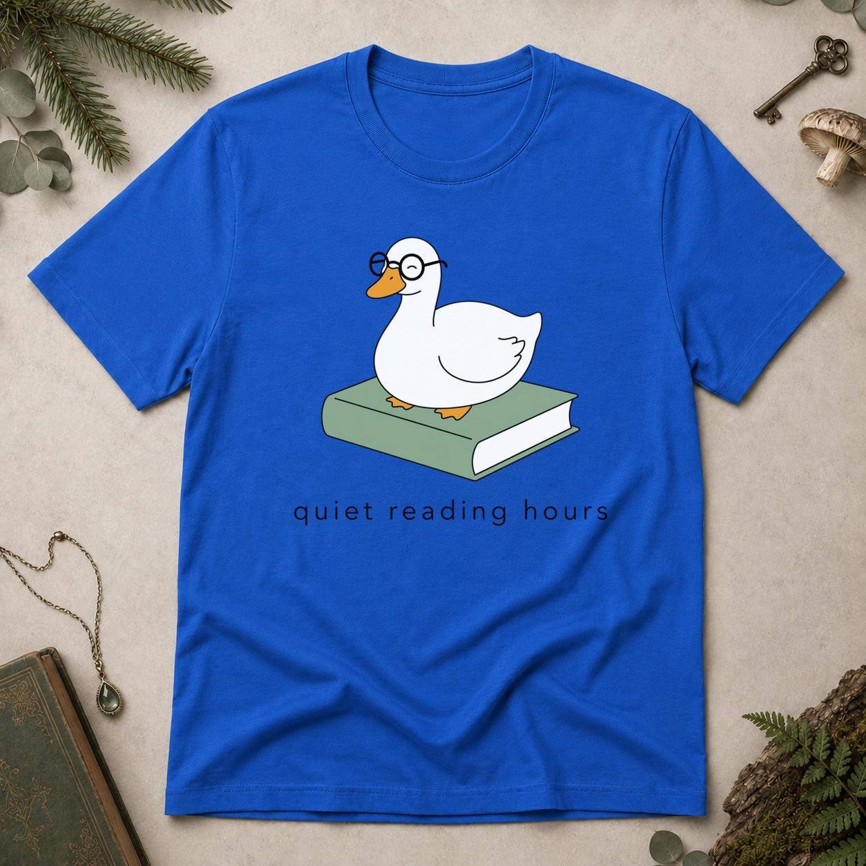 Quiet Reading Hours T-Shirt - Royal