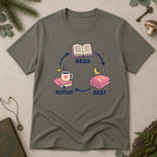 Read Rest Repeat T-Shirt - Charcoal