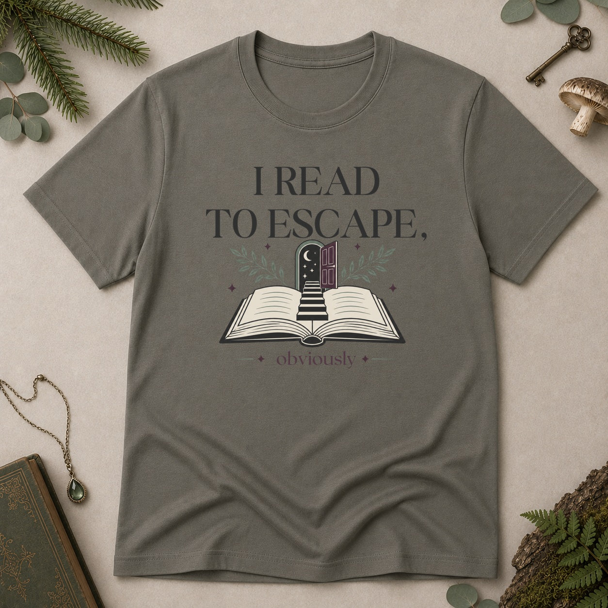 Read to Escape T-Shirt - Charcoal