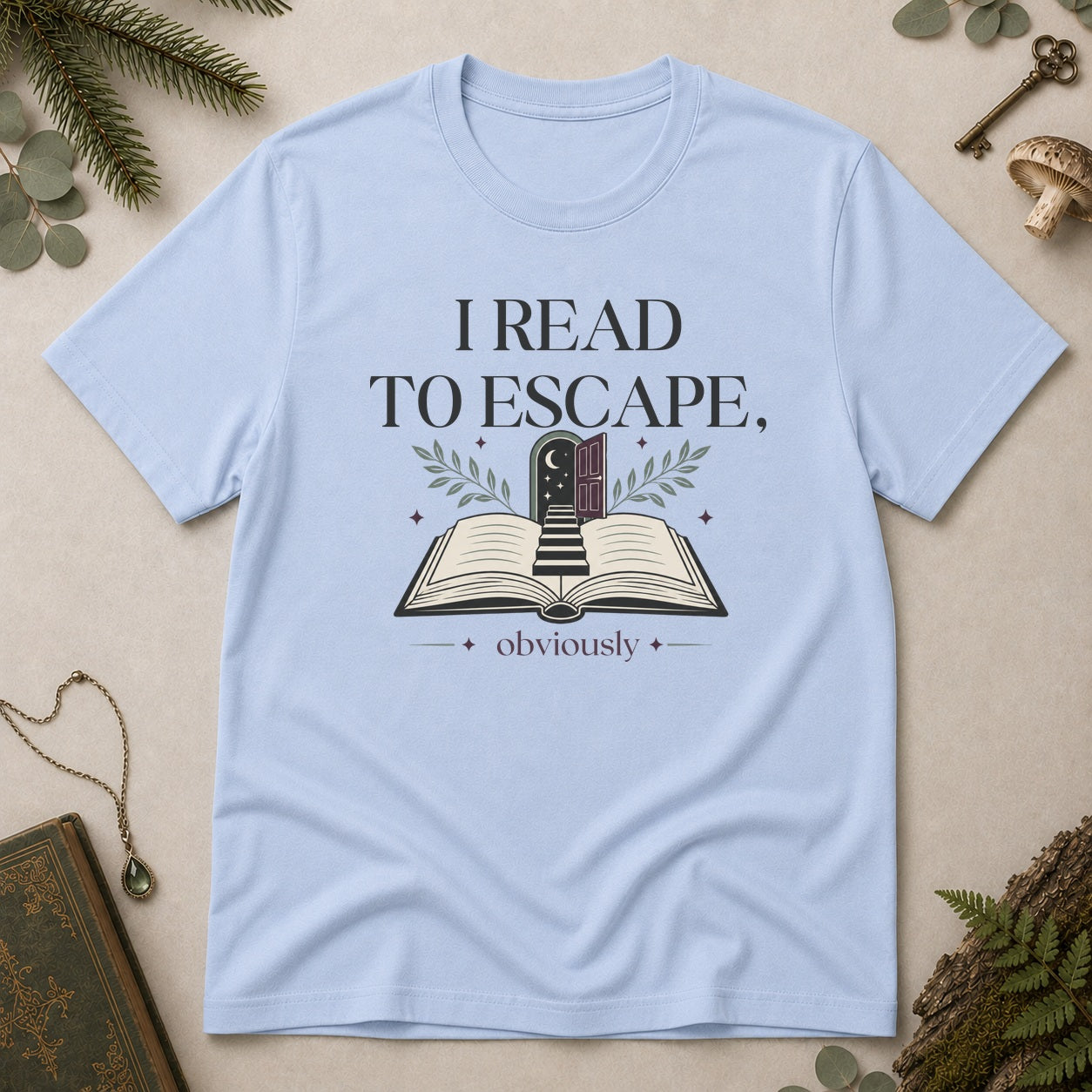 Read to Escape T-Shirt - Light Blue