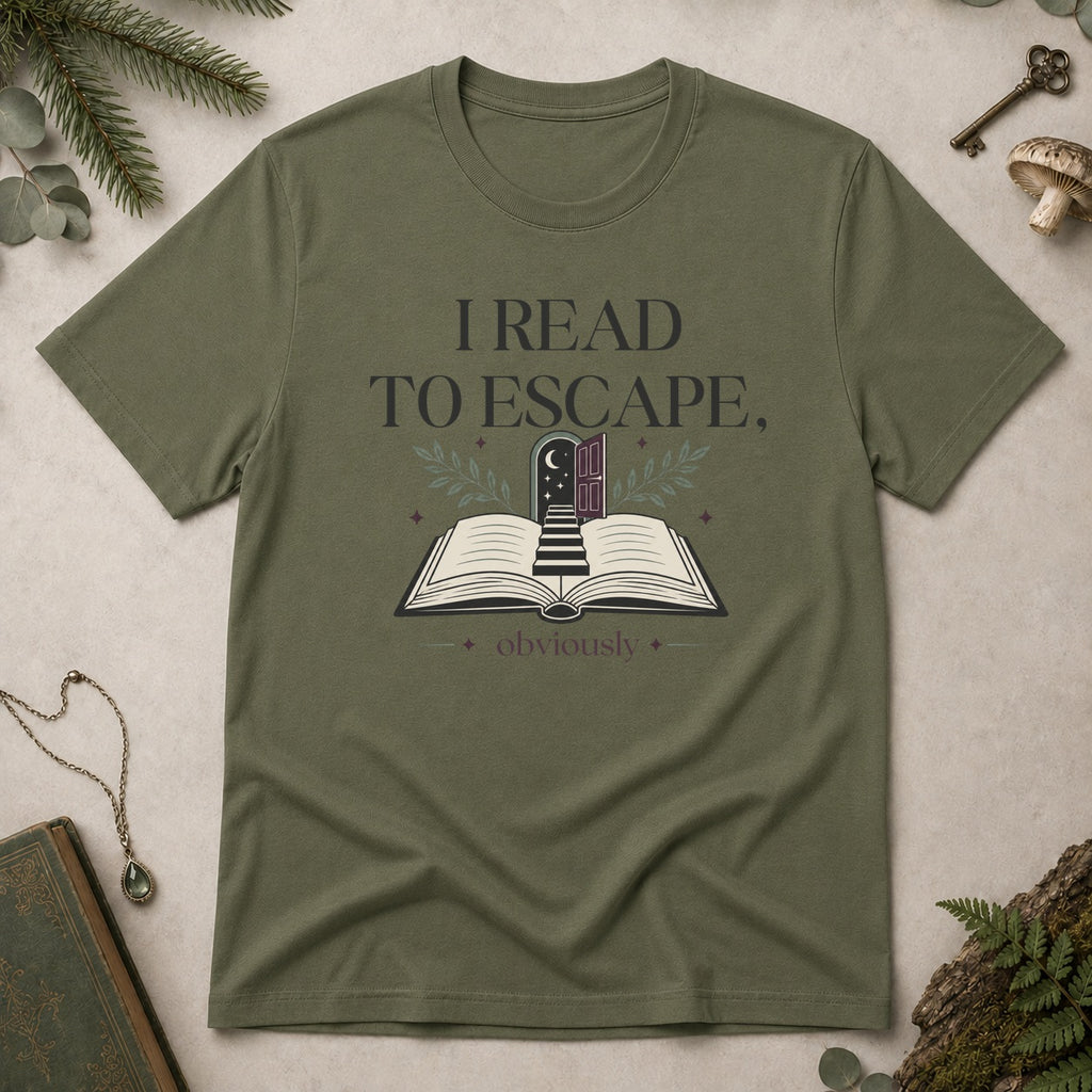 Read to Escape T-Shirt - Military Green