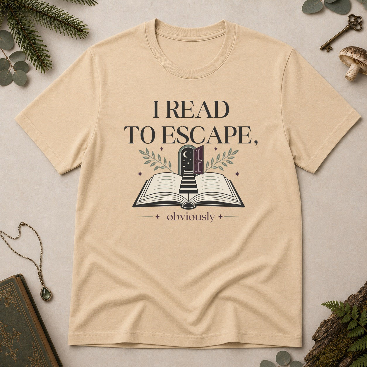 Read to Escape T-Shirt - Sand