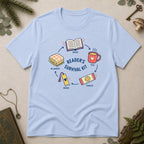 Reader's Survival Kit T-Shirt - Light Blue