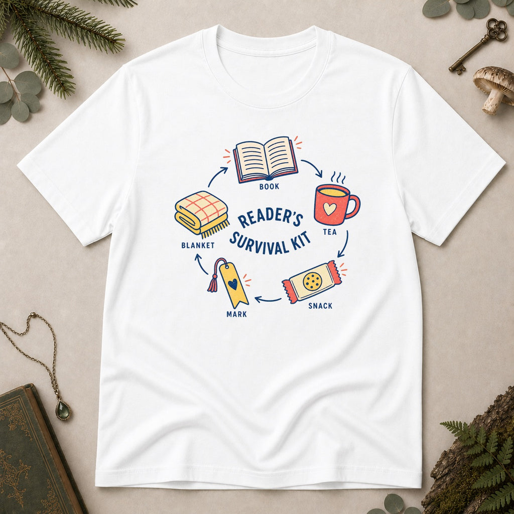 Reader's Survival Kit T-Shirt - White