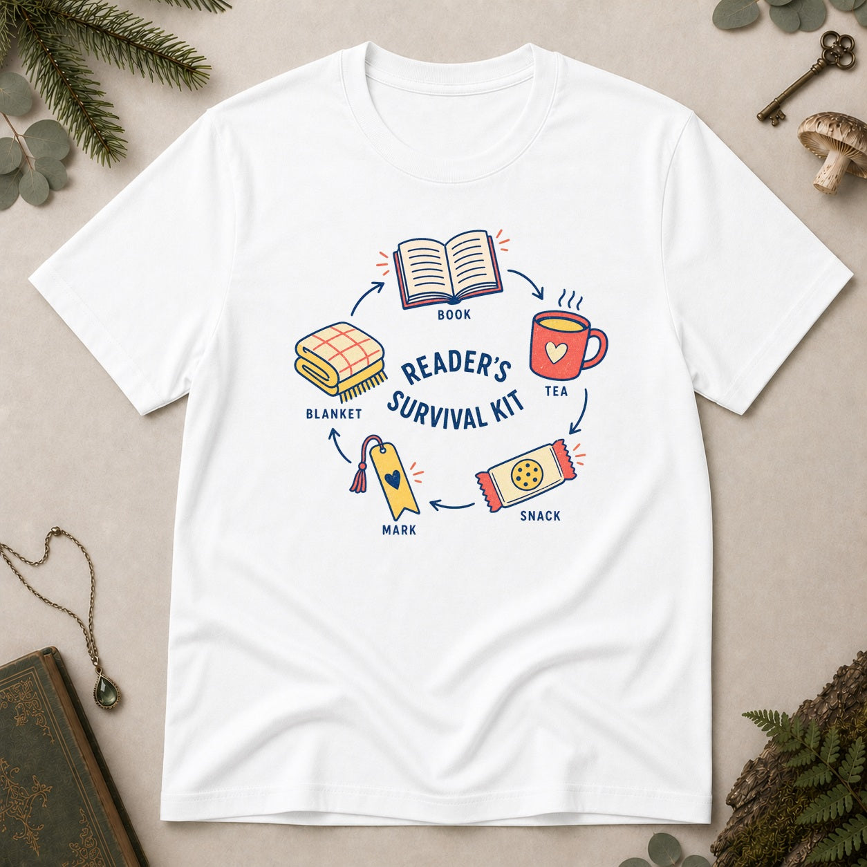 Reader's Survival Kit T-Shirt - White