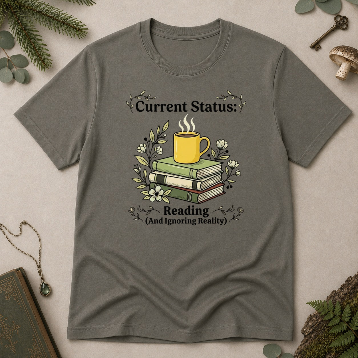 Reading and Ignoring T-Shirt - Charcoal