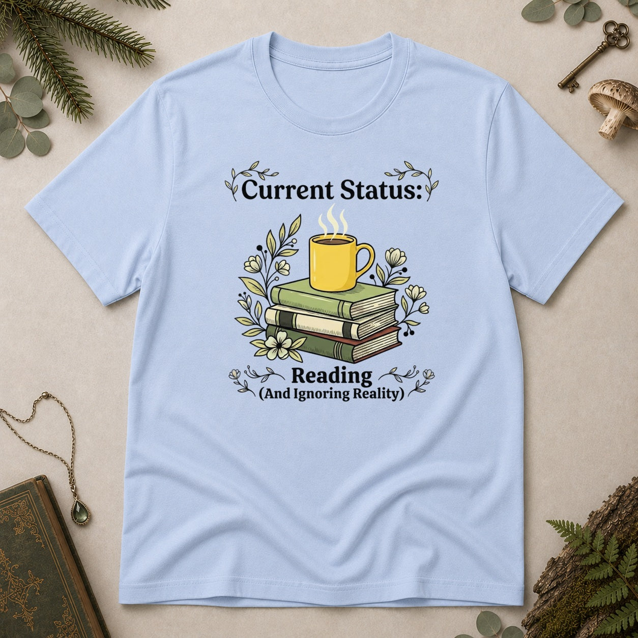 Reading and Ignoring T-Shirt - Light Blue