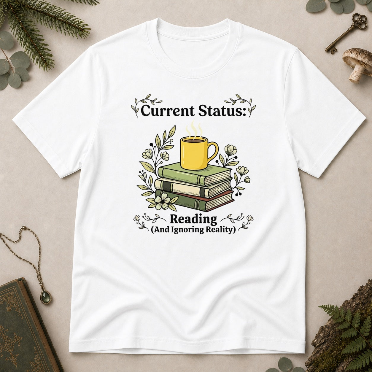 Reading and Ignoring T-Shirt - White