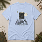 Reading is Socialising T-Shirt - Light Blue