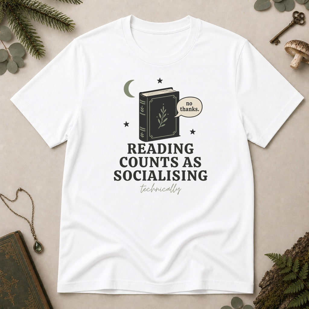 Reading is Socialising T-Shirt - White