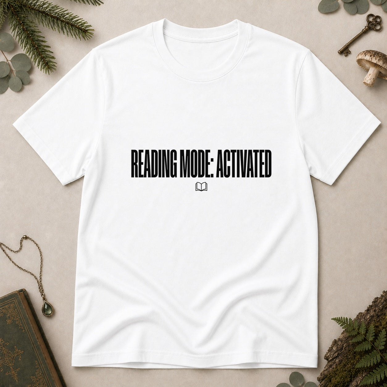 Reading Mode Activated T-Shirt - White