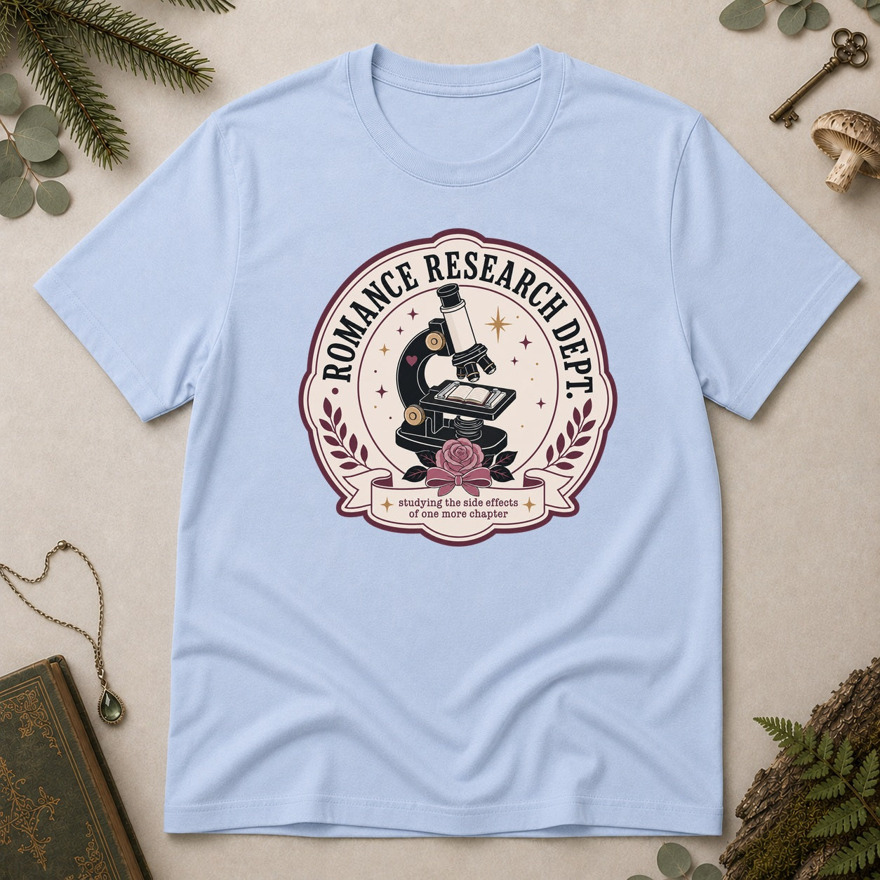 Romance Research Department T-Shirt - Light Blue