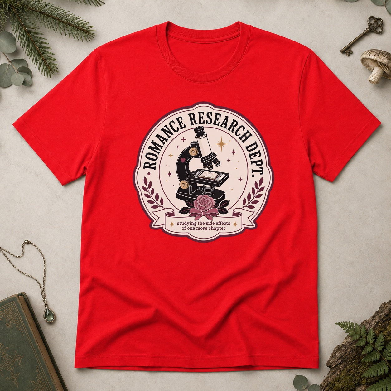 Romance Research Department T-Shirt - Red