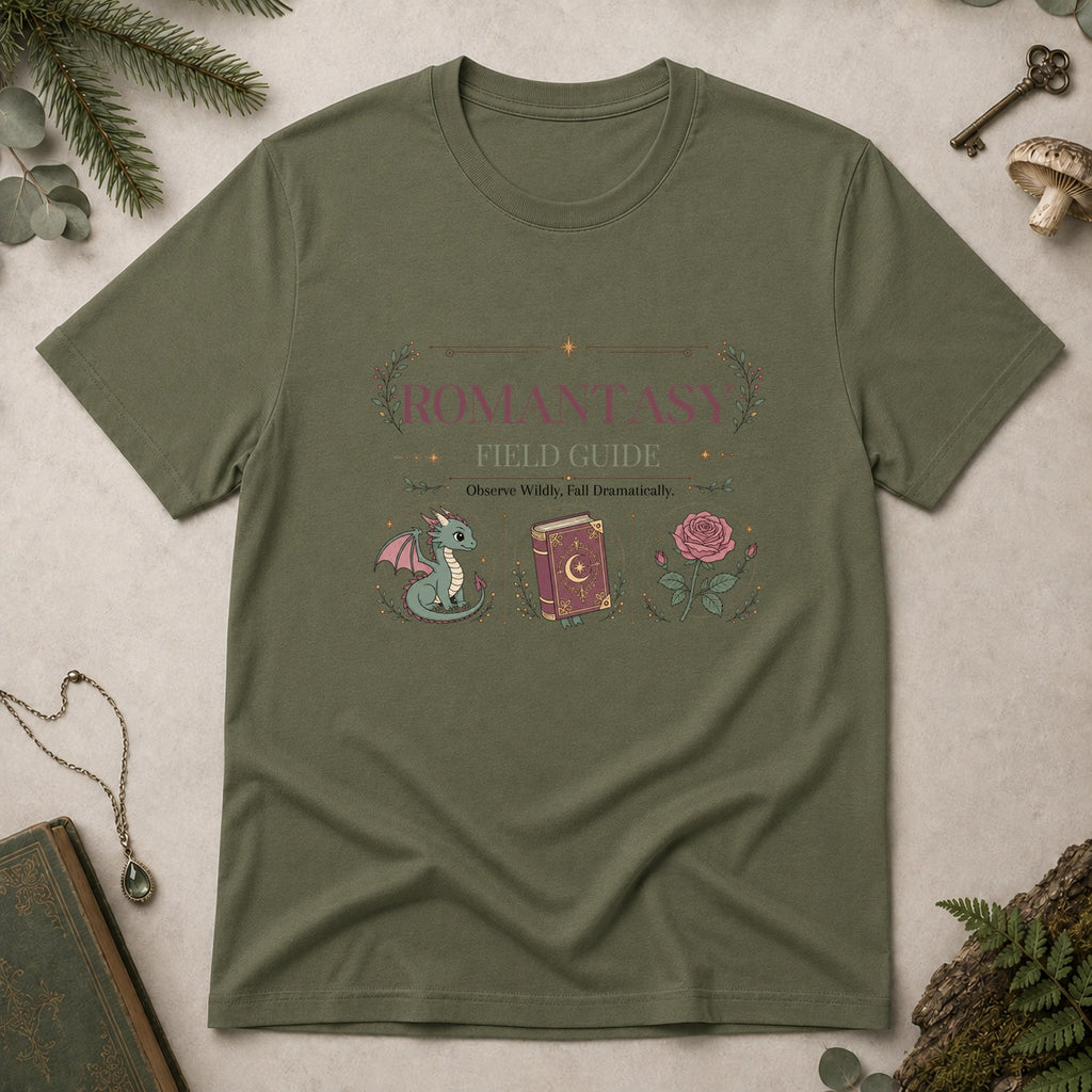 Romantasy Field Guide T-Shirt - Military Green