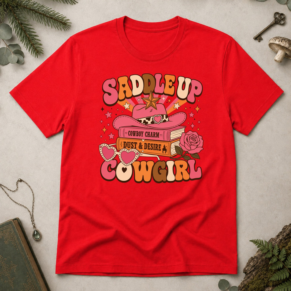 Saddle Up Cowgirl T-Shirt - Red