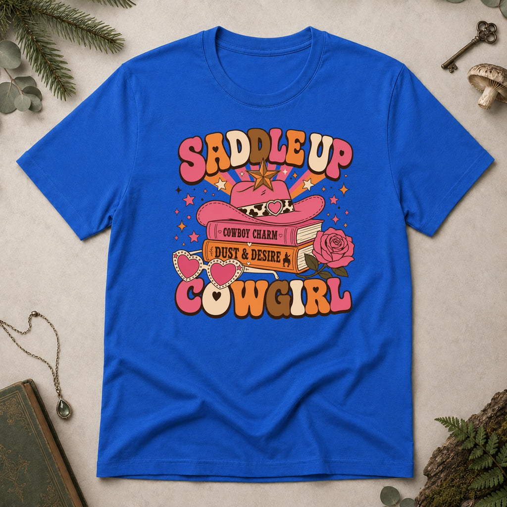 Saddle Up Cowgirl T-Shirt - Royal