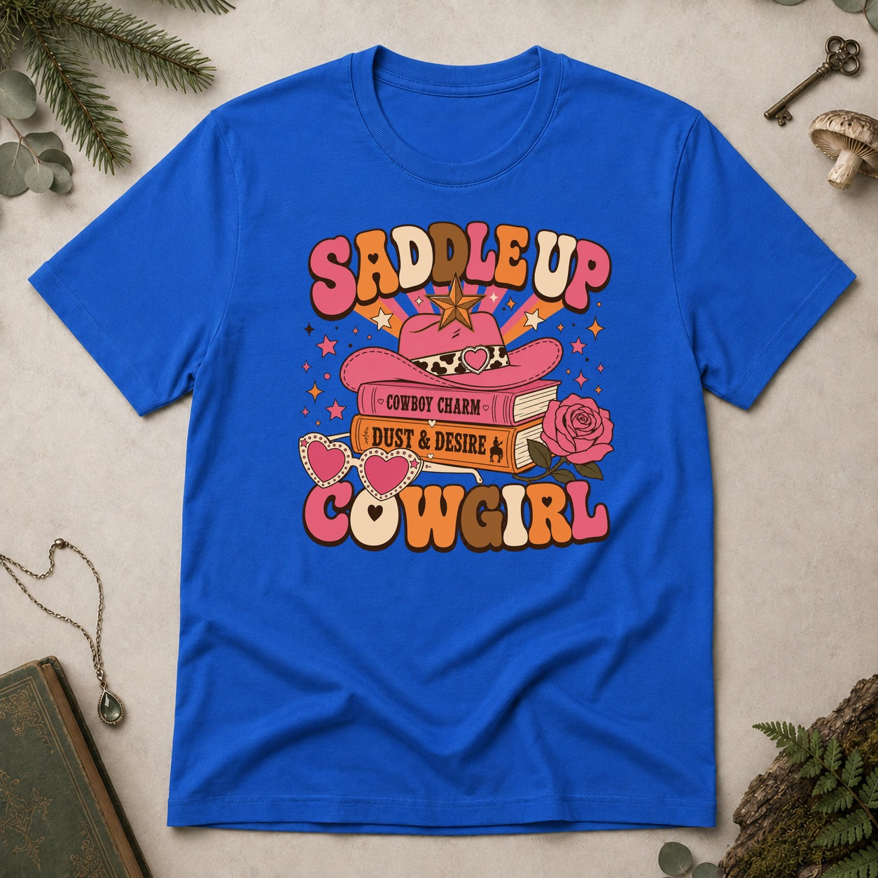 Saddle Up Cowgirl T-Shirt - Royal