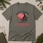 Save a Horse Ride a Cowboy T-Shirt - Charcoal