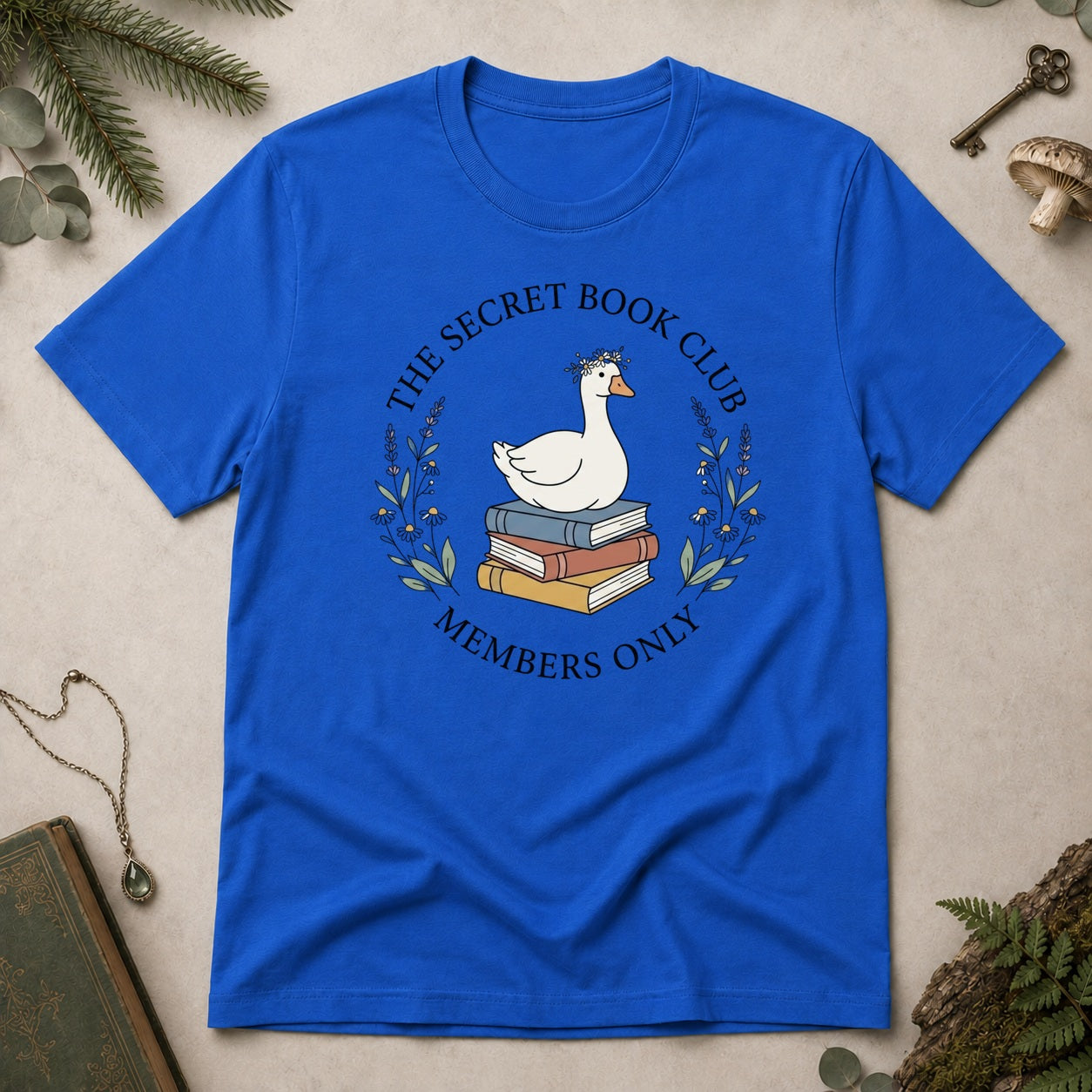 Secret Bookk Club T-Shirt - Royal