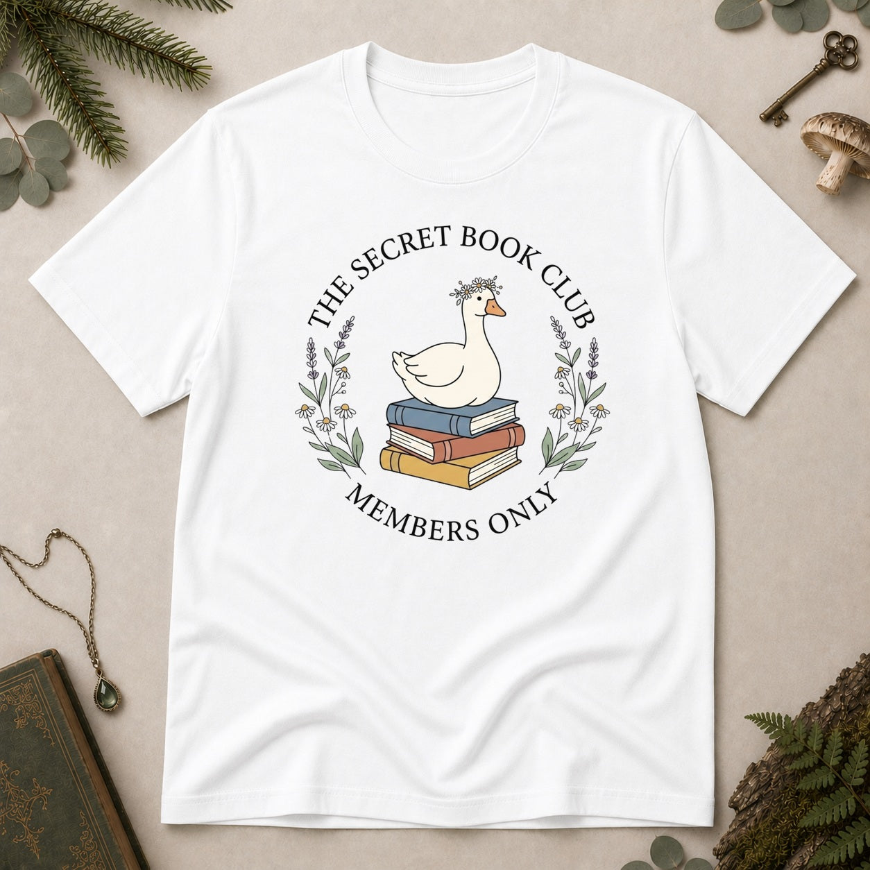 Secret Bookk Club T-Shirt - White