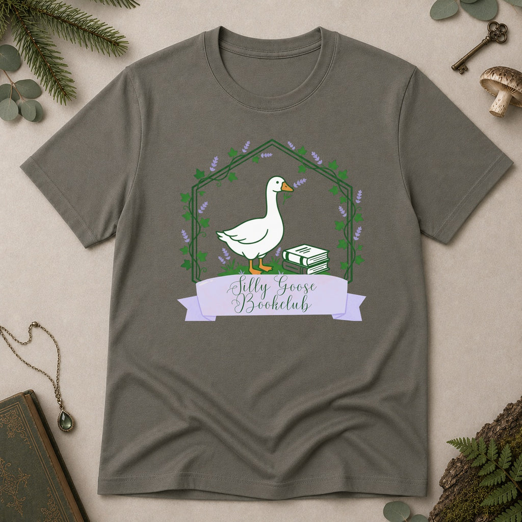 Silly Goose Bookclub T-Shirt - Charcoal