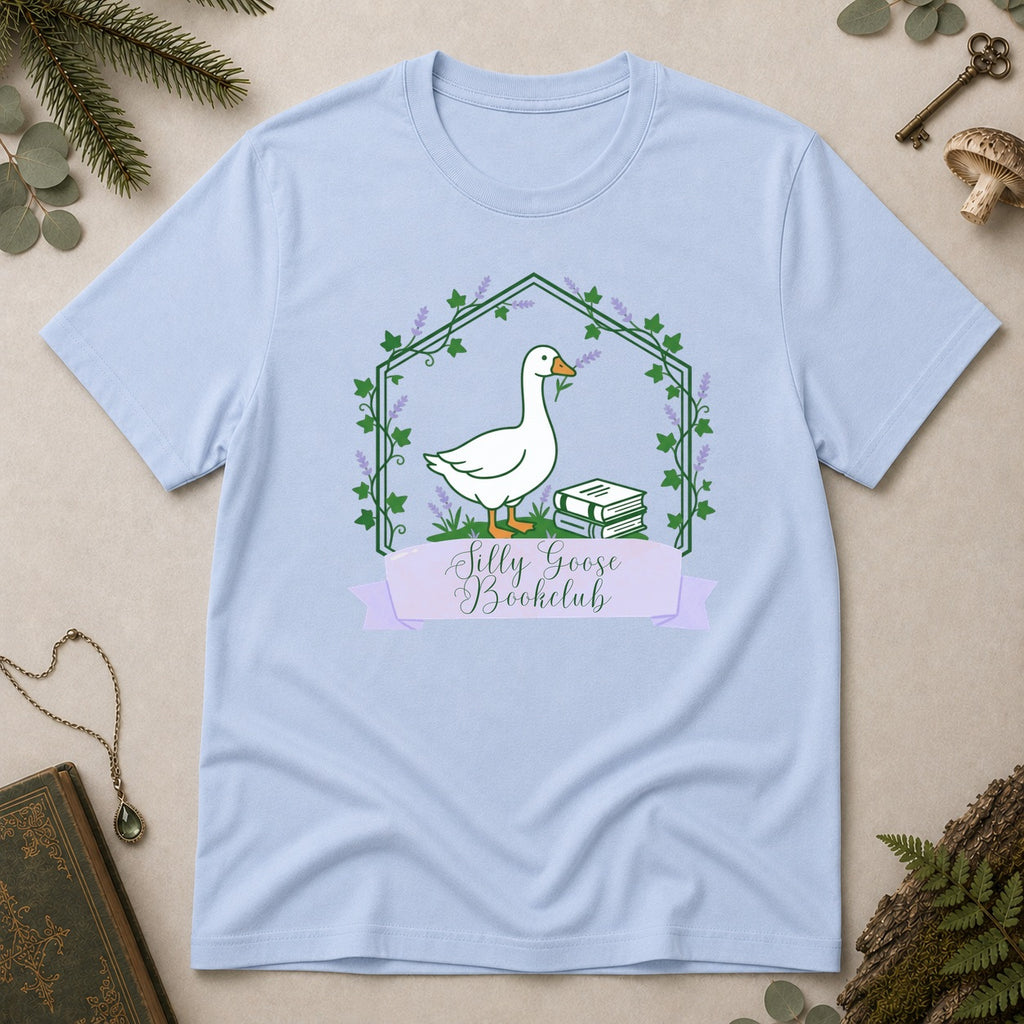 Silly Goose Bookclub T-Shirt - Light Blue