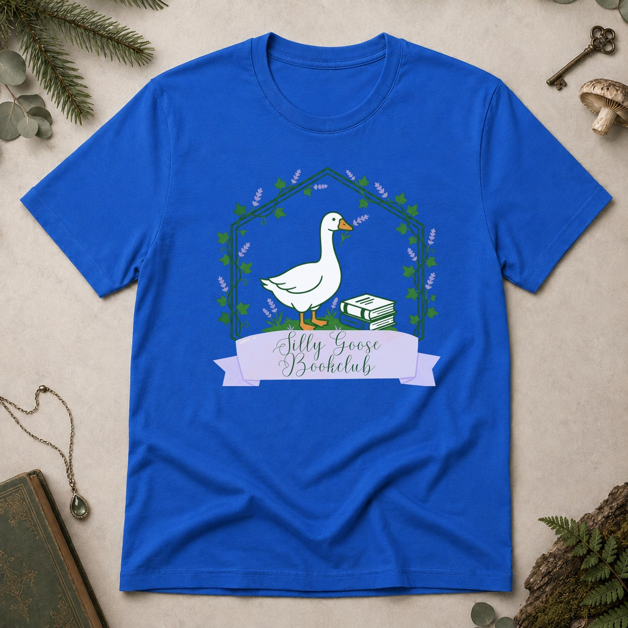 Silly Goose Bookclub T-Shirt - Royal